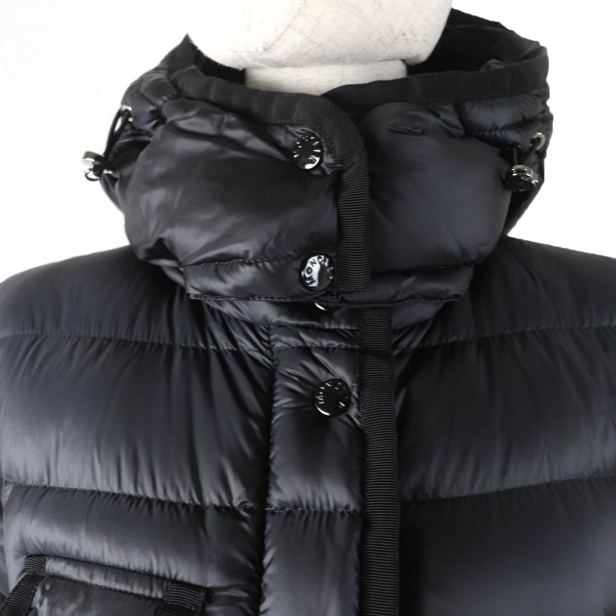 Moncler Down Coat Nylon Black Hermine Zero