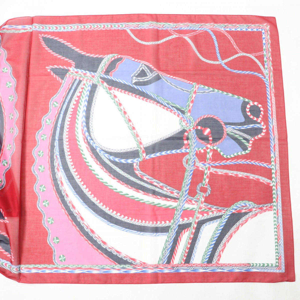 Hermes Scarf Cotton Red Type Robe Du Soir