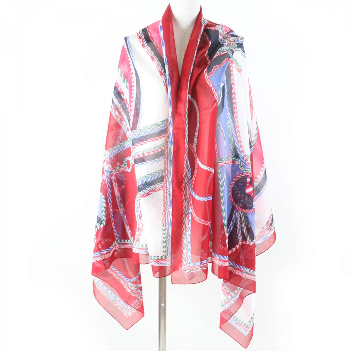 Hermes Scarf Cotton Red Type Robe Du Soir