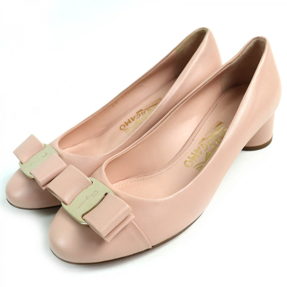 Salvatore Ferragamo Pumps Leather Pink 6.5