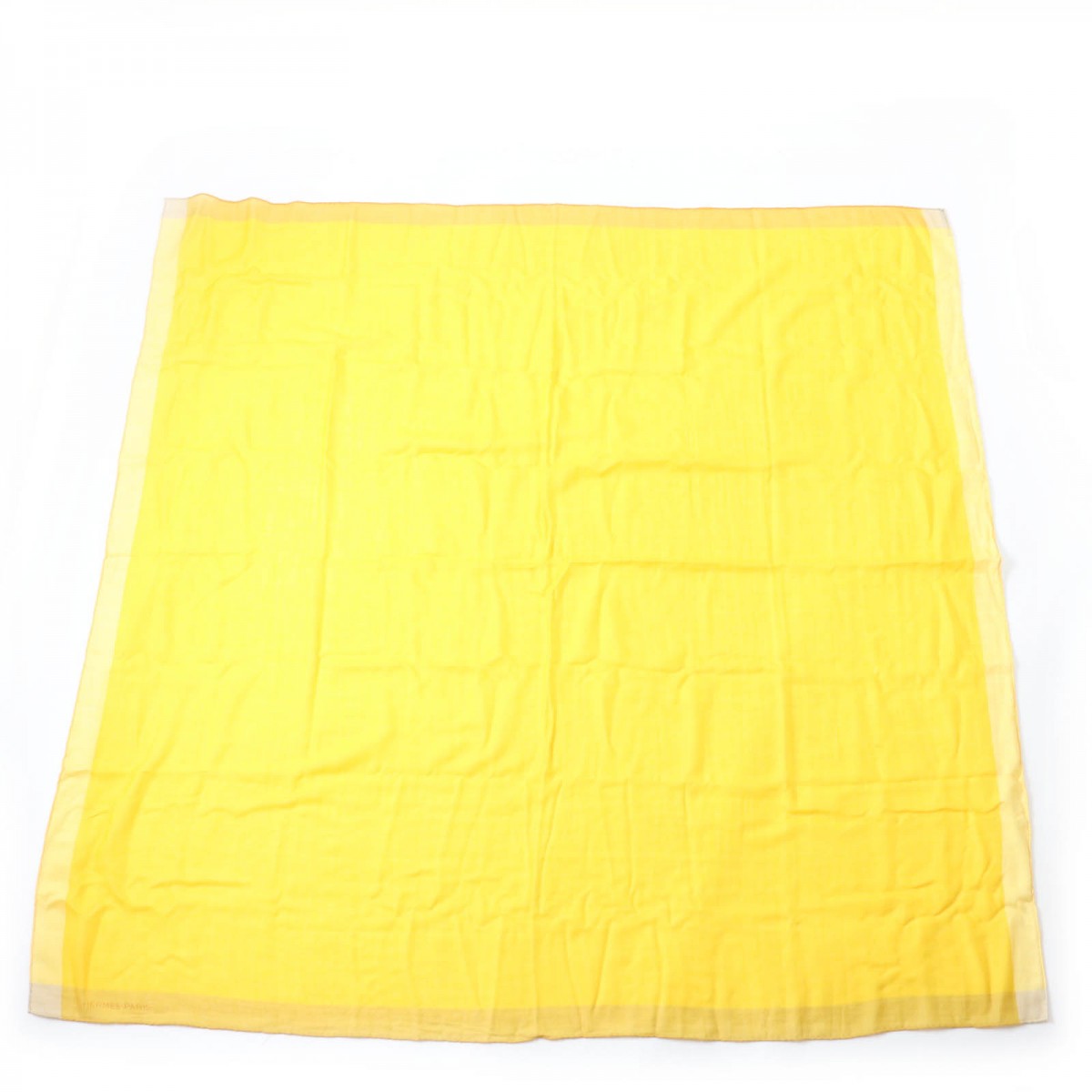 Hermes Scarf Cashmere Yellow Type