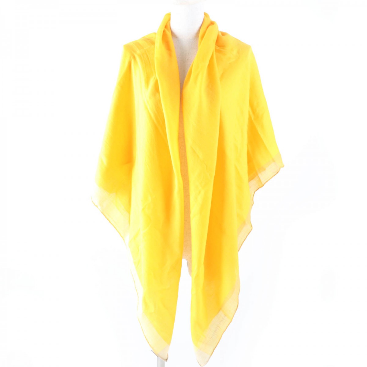 Hermes Scarf Cashmere Yellow Type