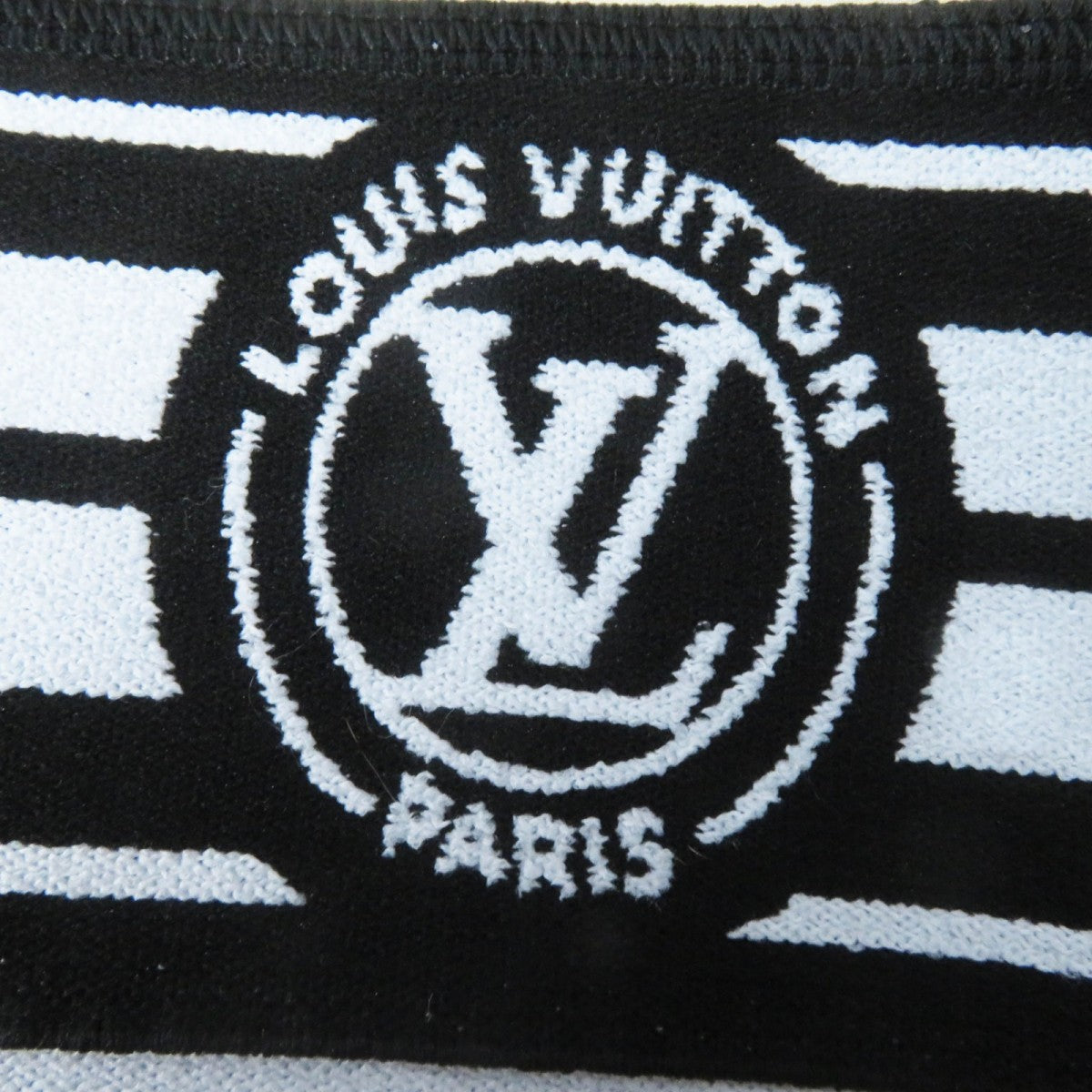 Louis Vuitton Cut Nylon Ivory Black Sporty Cropped Lv Stripes 34