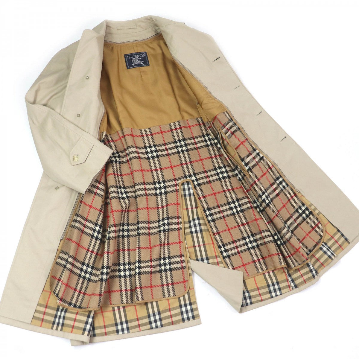 Burberry Stainless Collar Coat Cotton Beige 90-165