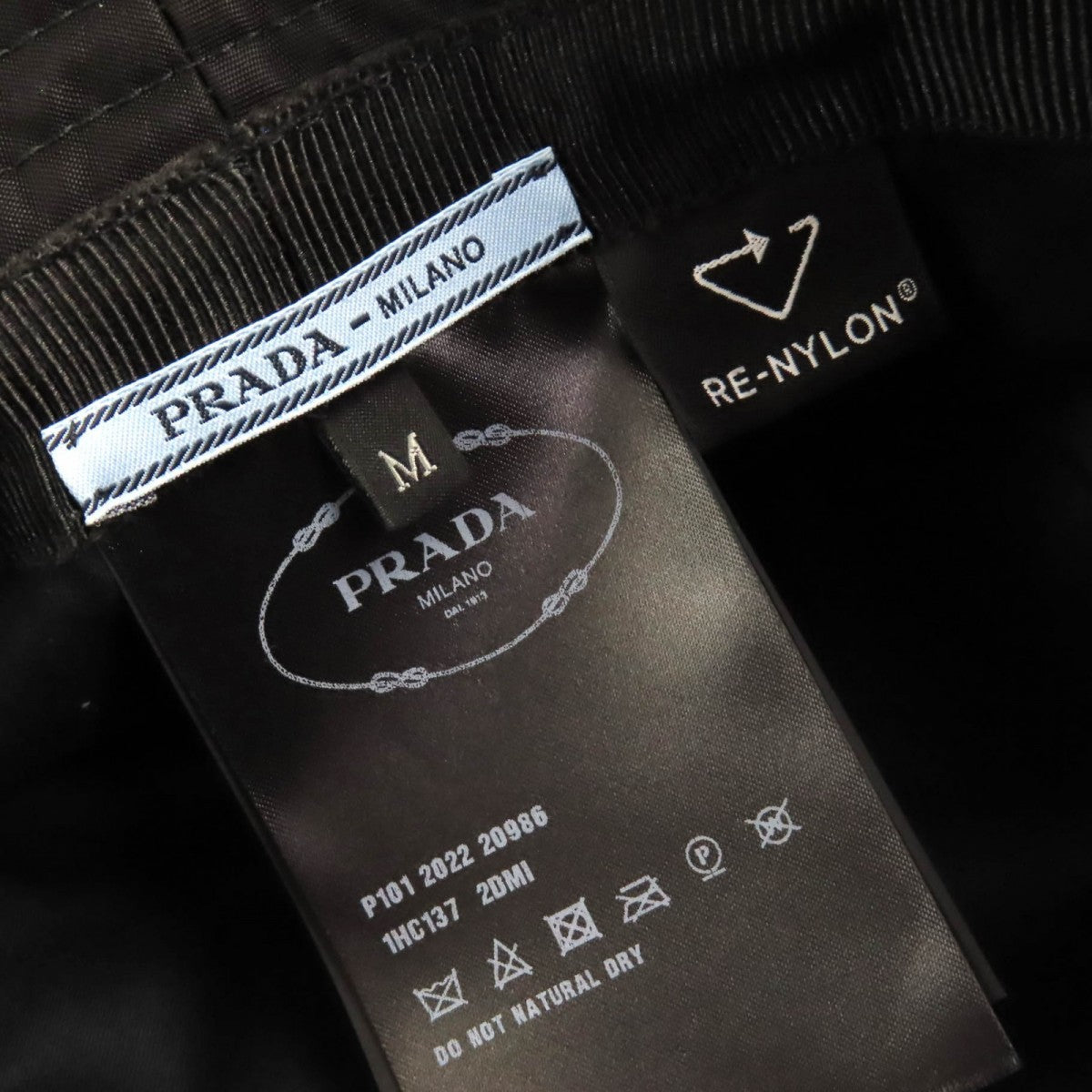 Prada Hat 1Hc137 Recycled Polyamide Black M