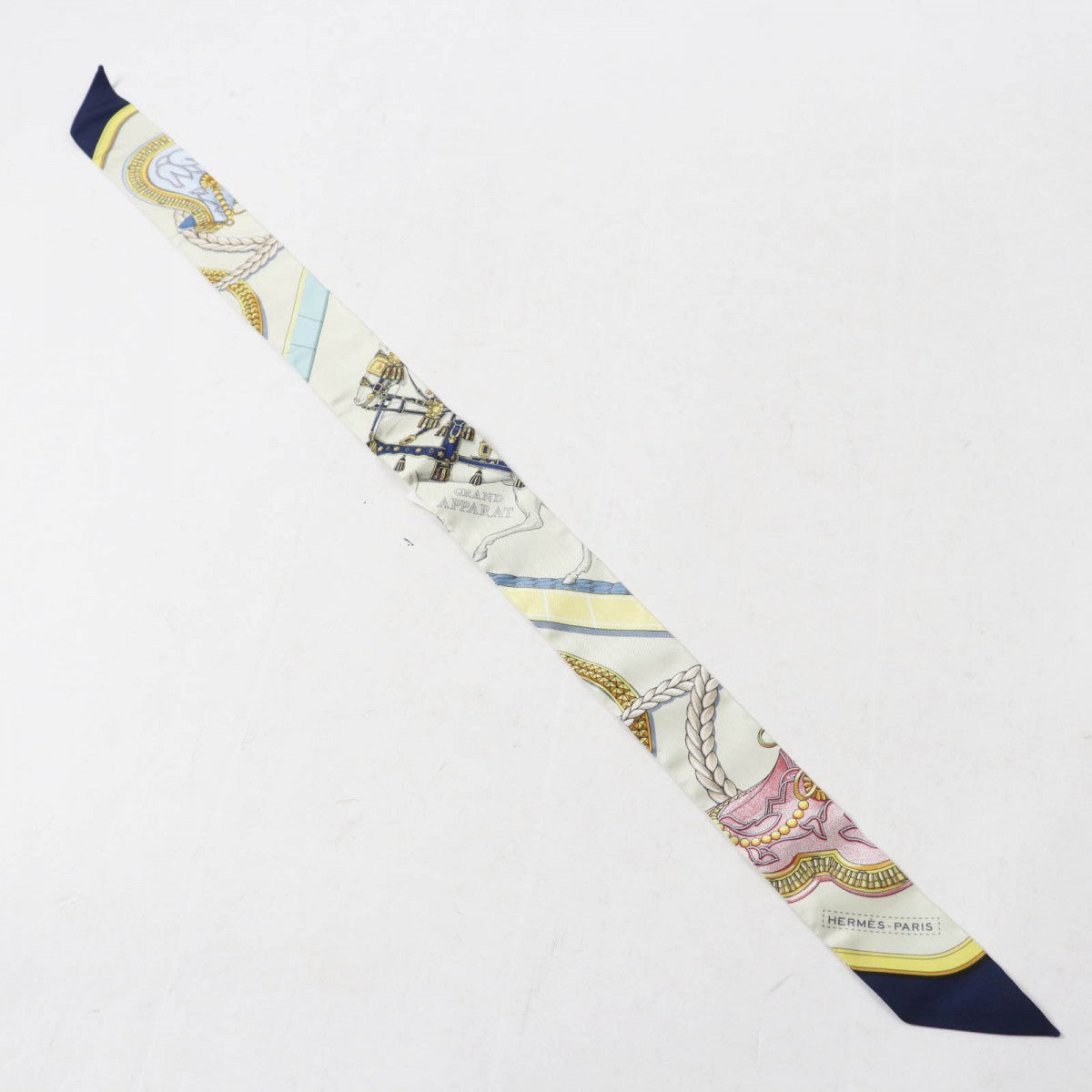 Hermes Scarf Silk Multicolor Twilly Grandapparat - Horse In Full Dress