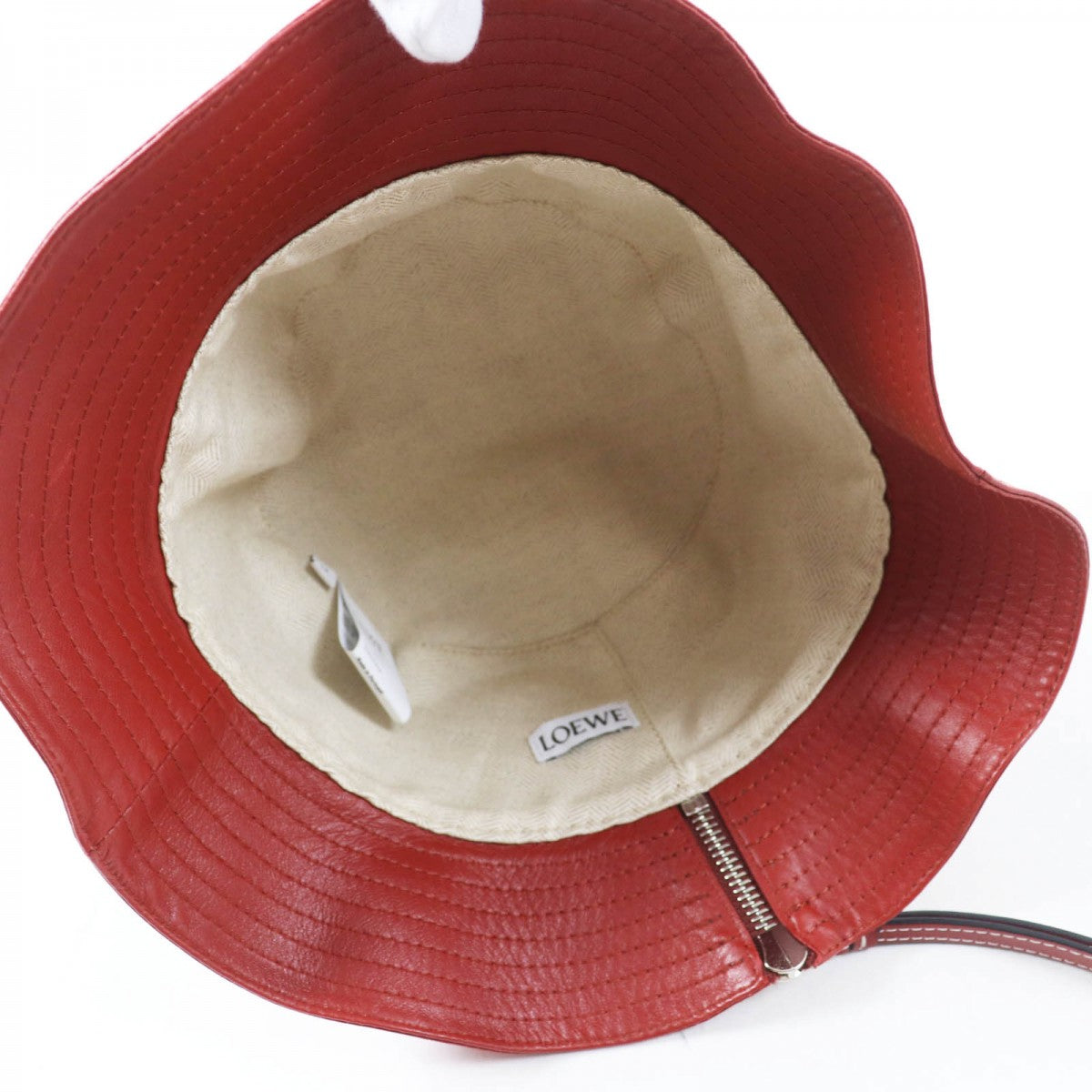 Loewe Hat Lamb Leather Terracotta 57