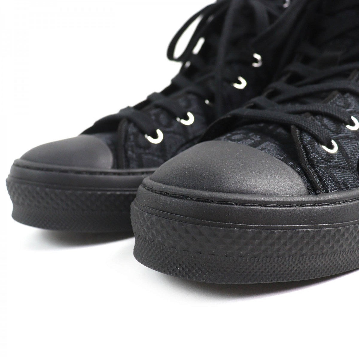 Dior Homme High Cut Sneakers 3Sh126Zsa H969 Cotton, Technical Fabric Black Dior Oblique B23 Mens 43