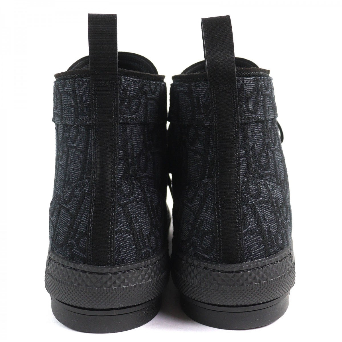 Dior Homme High Cut Sneakers 3Sh126Zsa H969 Cotton, Technical Fabric Black Dior Oblique B23 Mens 43