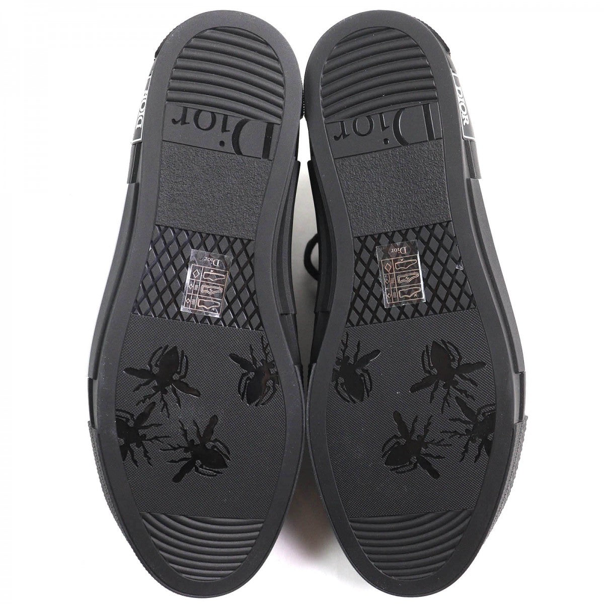 Dior Homme High Cut Sneakers 3Sh126Zsa H969 Cotton, Technical Fabric Black Dior Oblique B23 Mens 43
