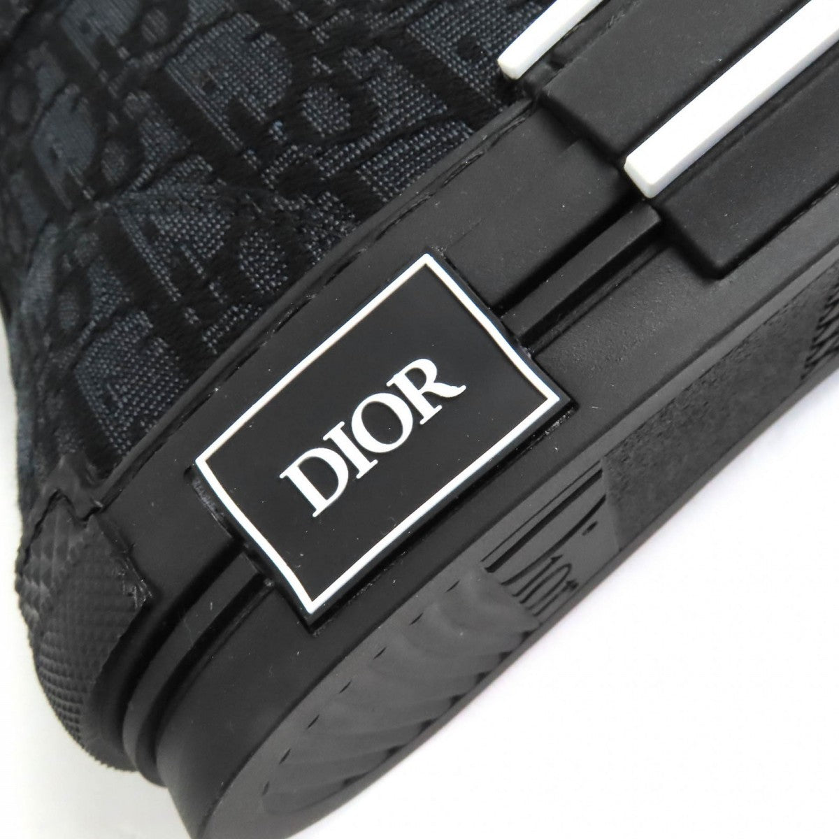 Dior Homme High Cut Sneakers 3Sh126Zsa H969 Cotton, Technical Fabric Black Dior Oblique B23 Mens 43