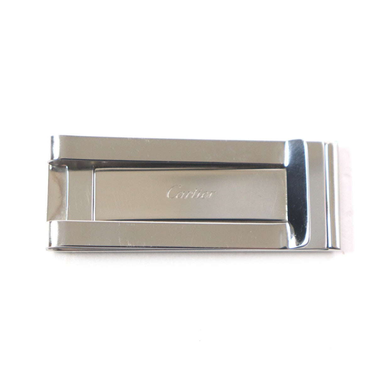 Cartier Money Clip Stainless Steel , Gold Plated Silver Must De Cartier Mens