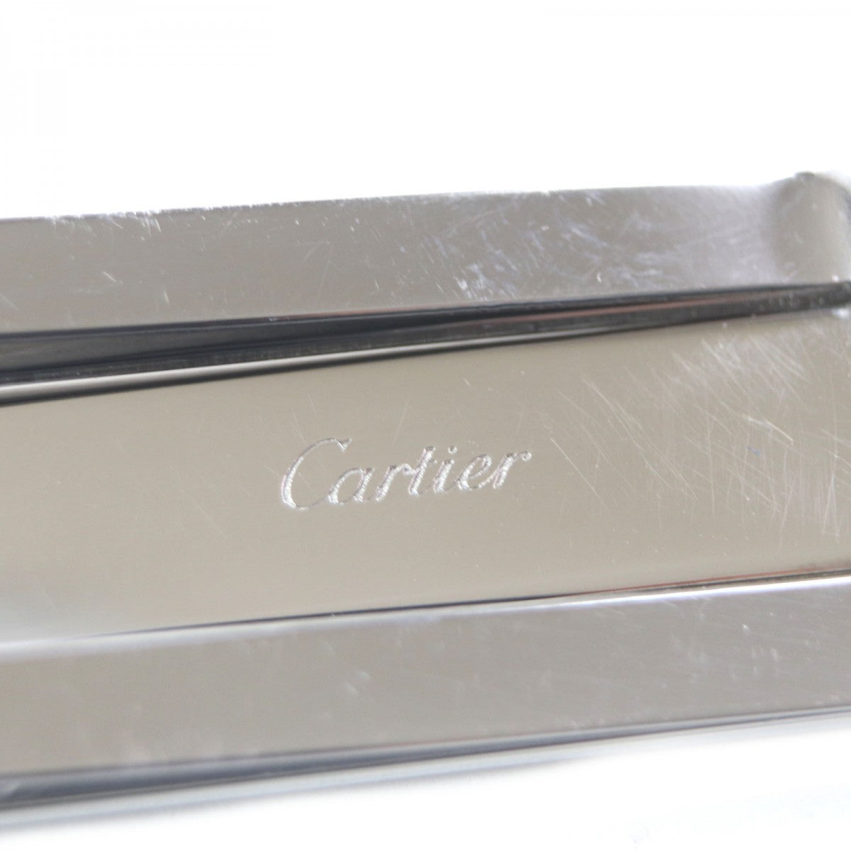 Cartier Money Clip Stainless Steel , Gold Plated Silver Must De Cartier Mens