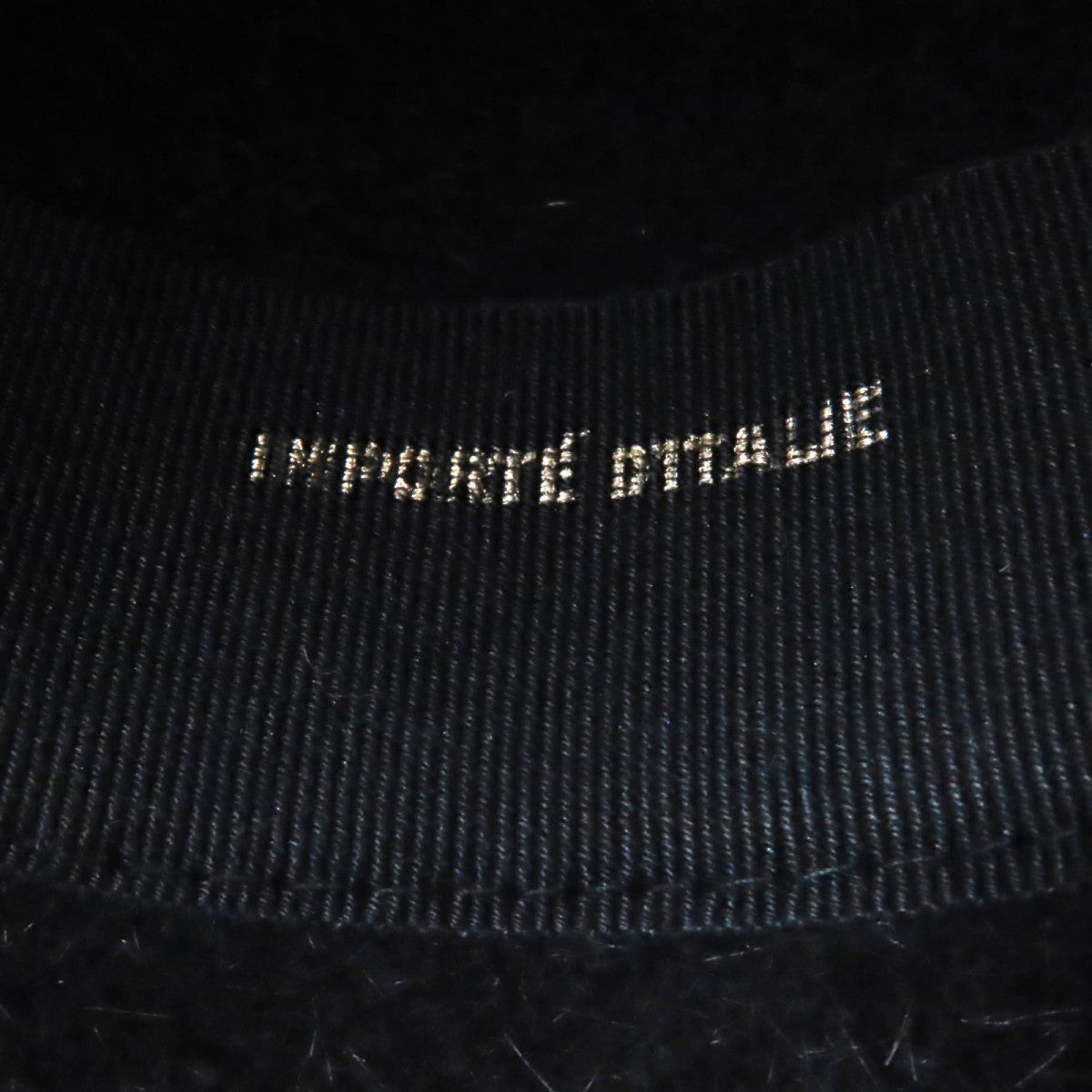 Hermes Hat Wool Black Beige 56
