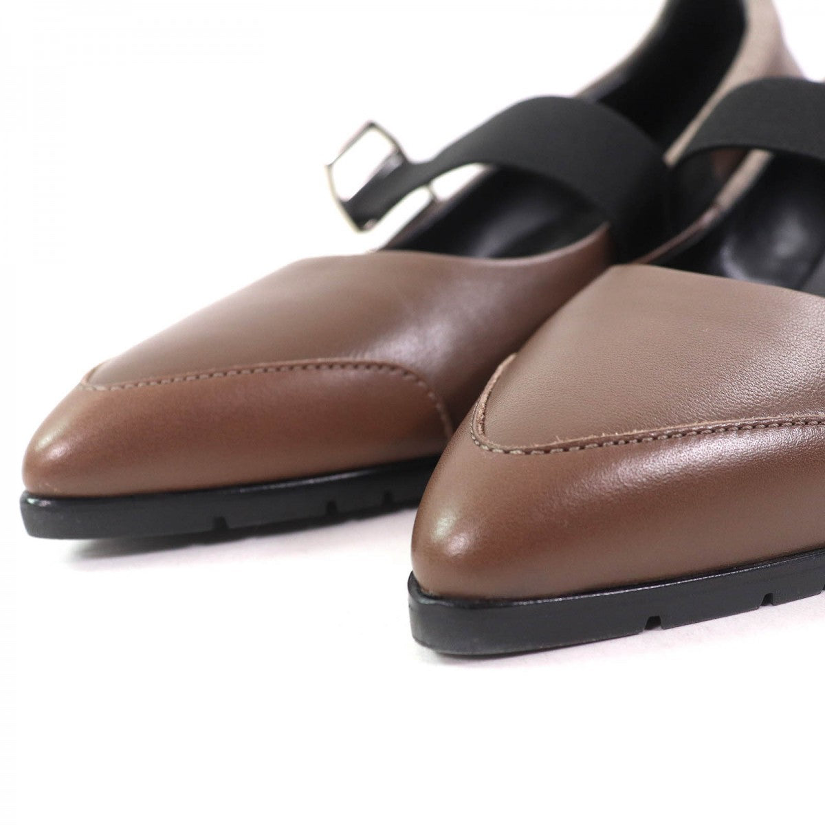 Hermes Pumps Leather Brown Black 38
