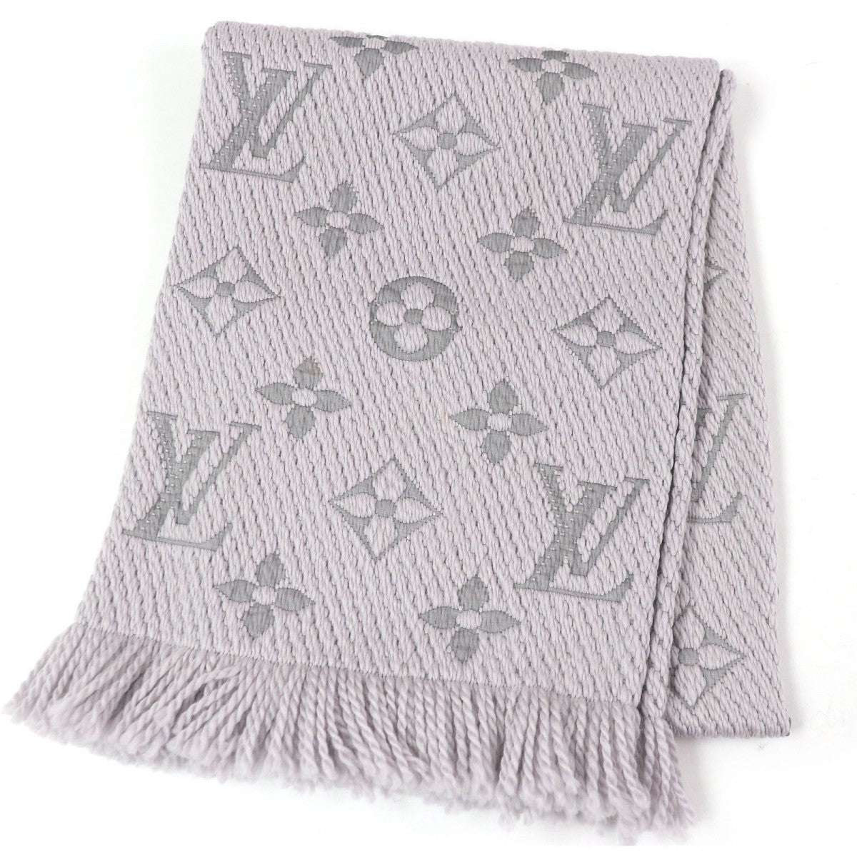 Louis Vuitton Scarf M74742 Wool Light Purple Esharp Logomania