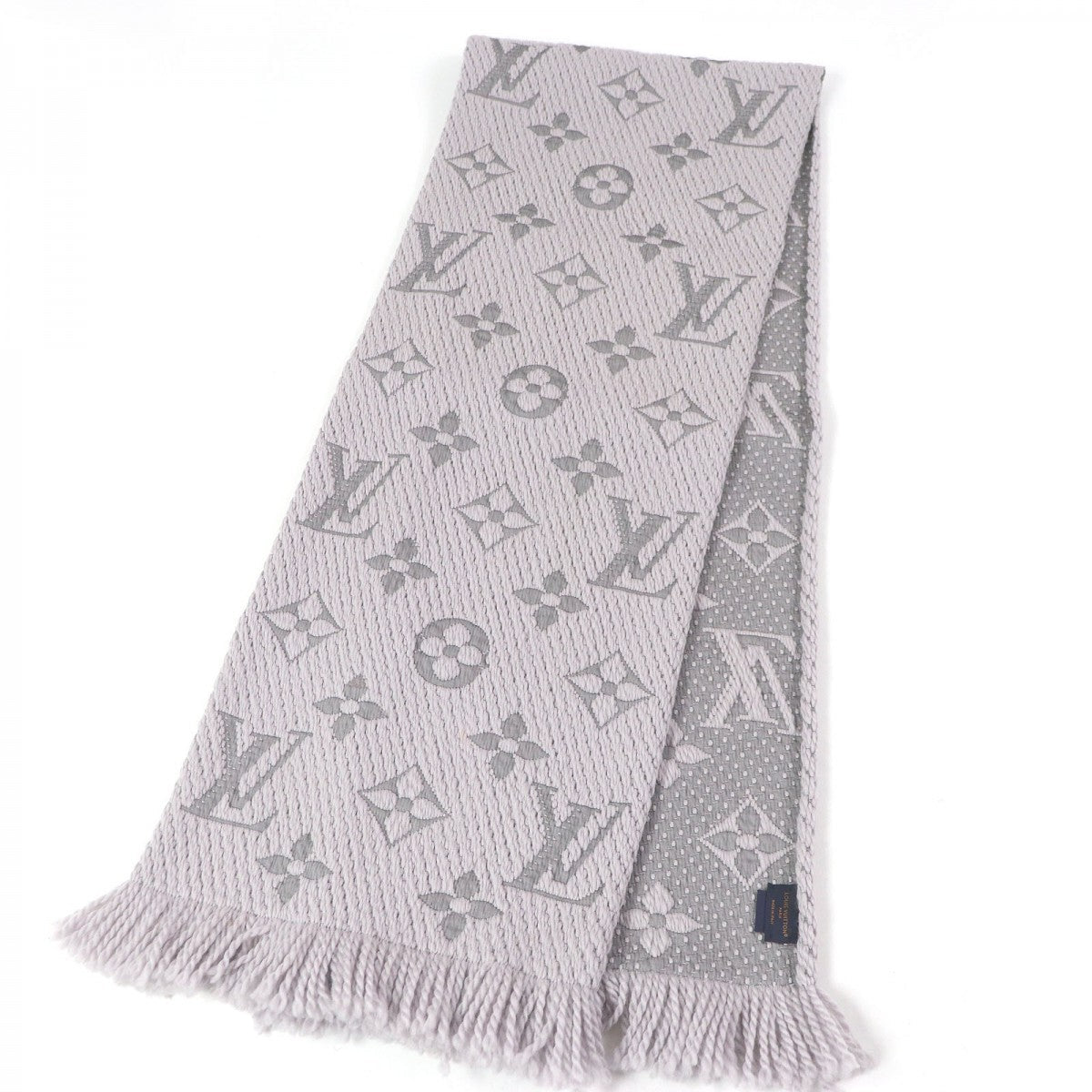 Louis Vuitton Scarf M74742 Wool Light Purple Esharp Logomania