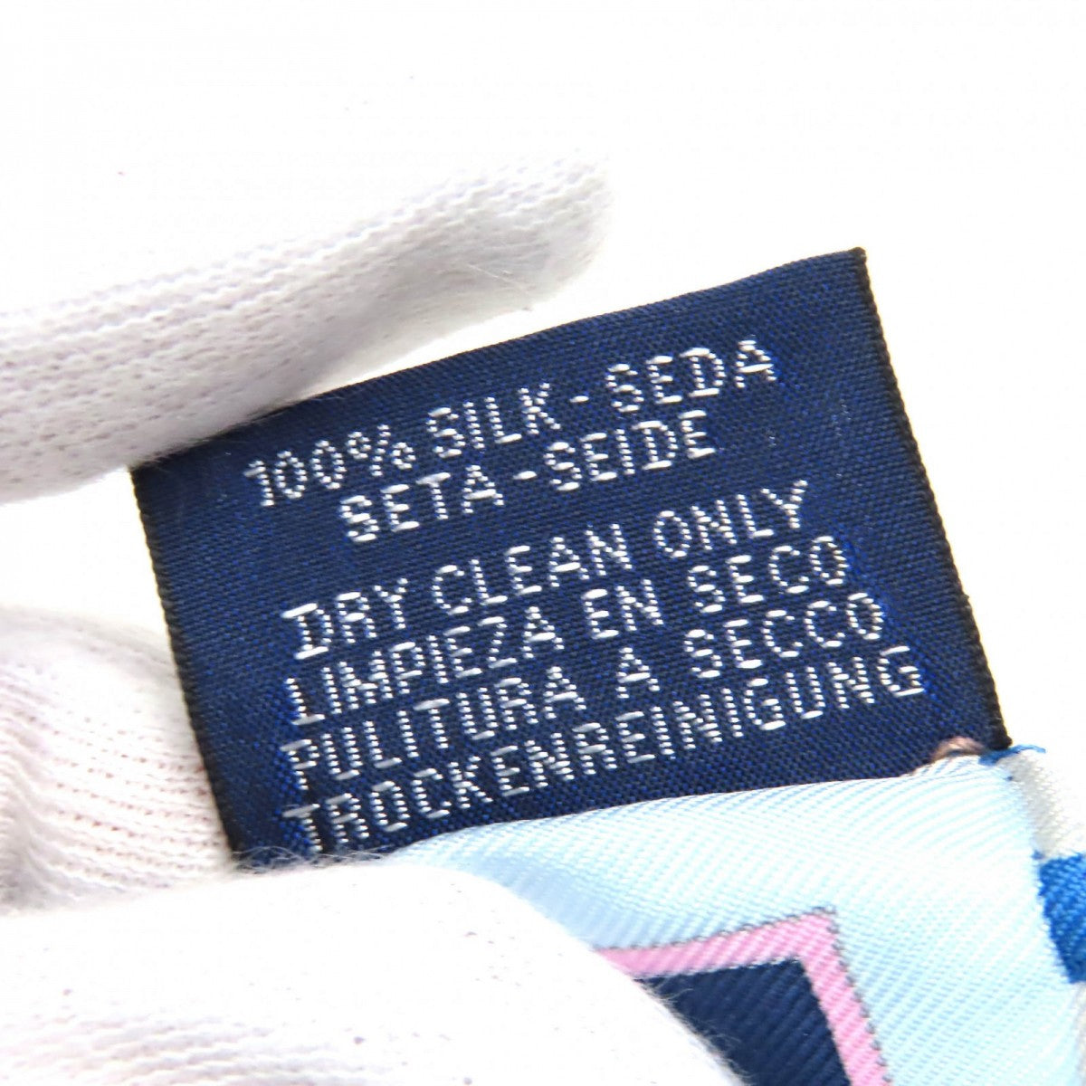 Hermes Scarf Silk Blue Navy Type Springs