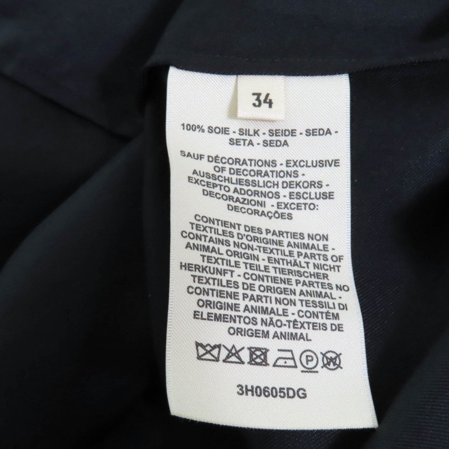 Hermes Tops 3H0605Dg Silk Black 34