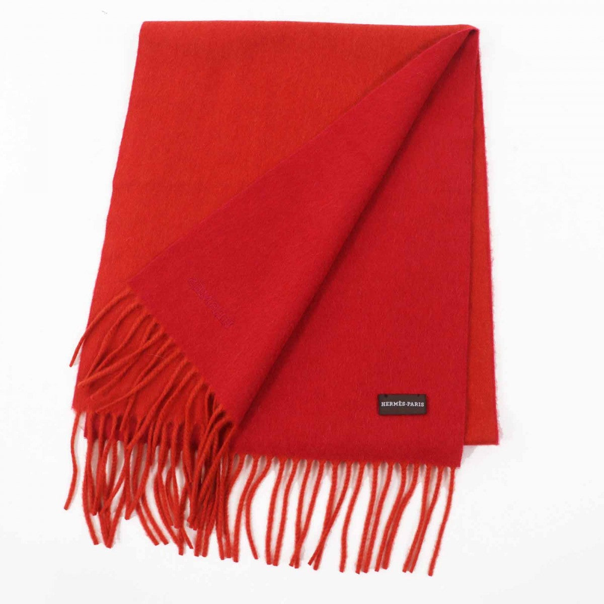 Hermes Scarf Cashmere Orange Red