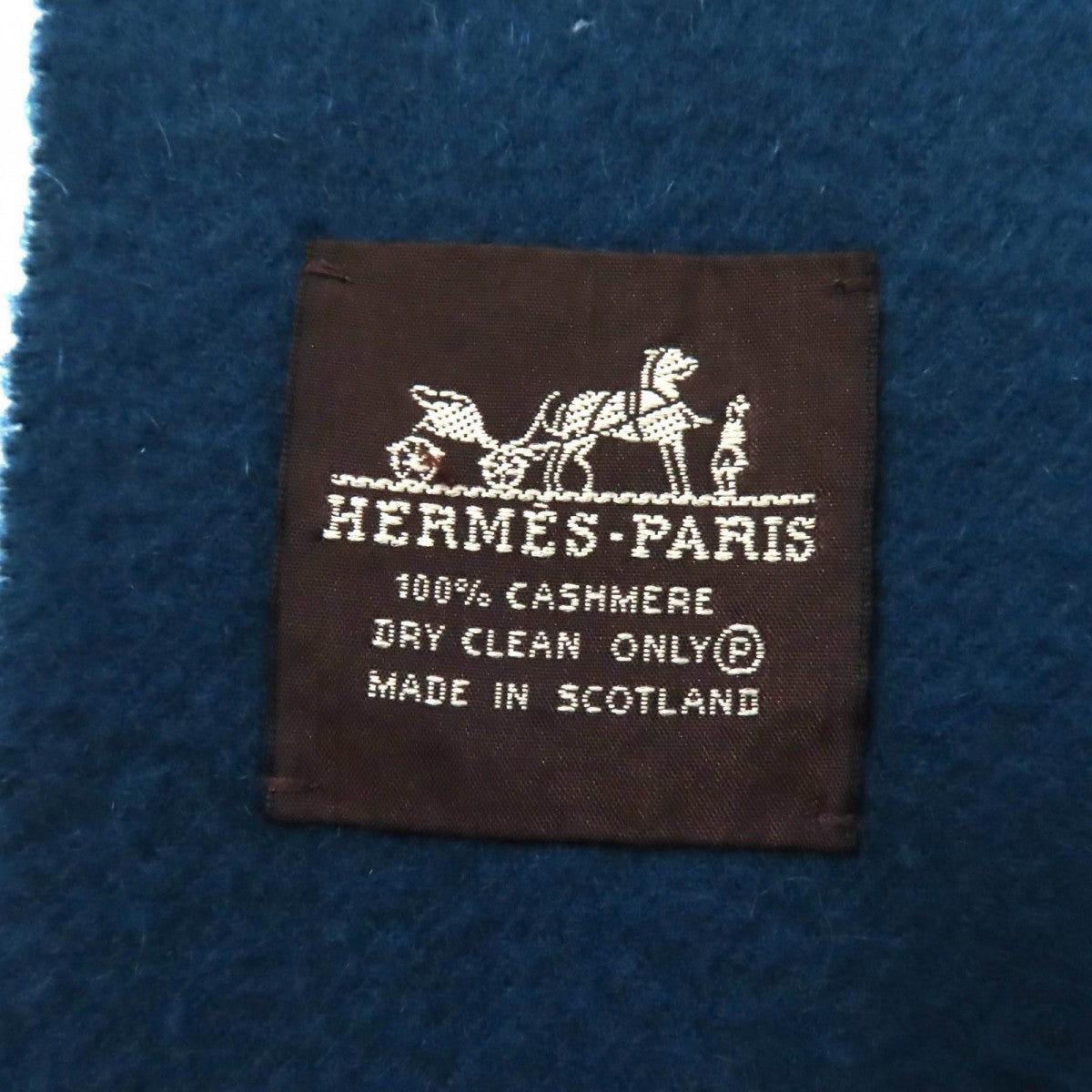 Hermes Scarf Cashmere Blue Type