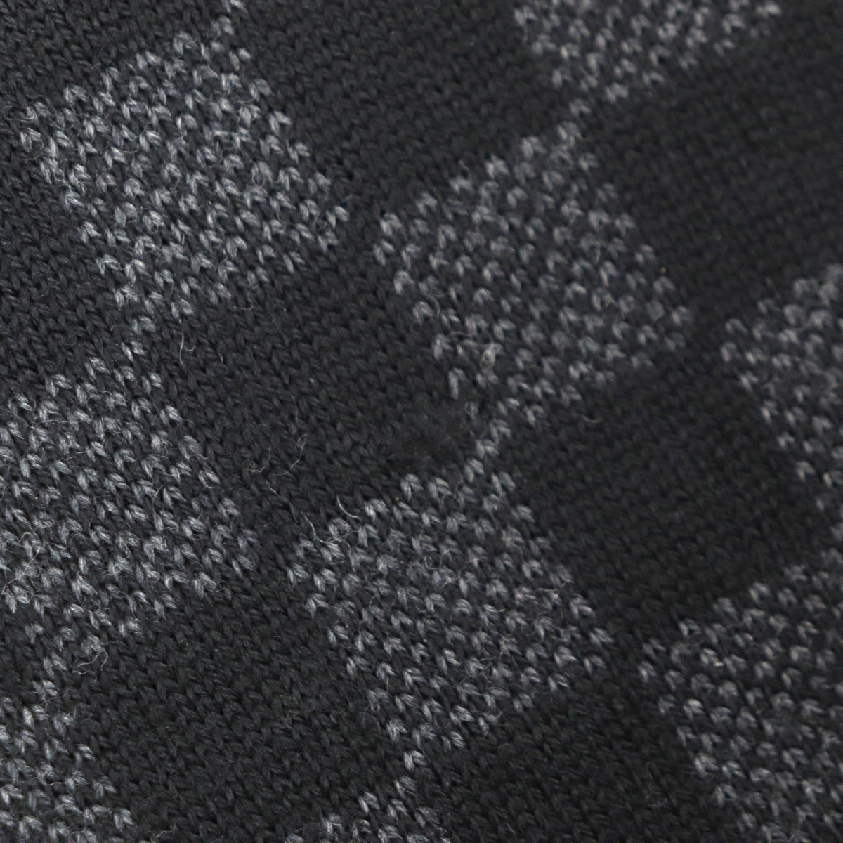 Louis Vuitton Scarf 402330 Wool Black Grey Echarpe Petit Damier