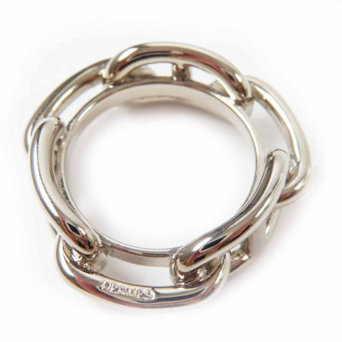 Hermes Scarf Ring Metal Silver Lukade