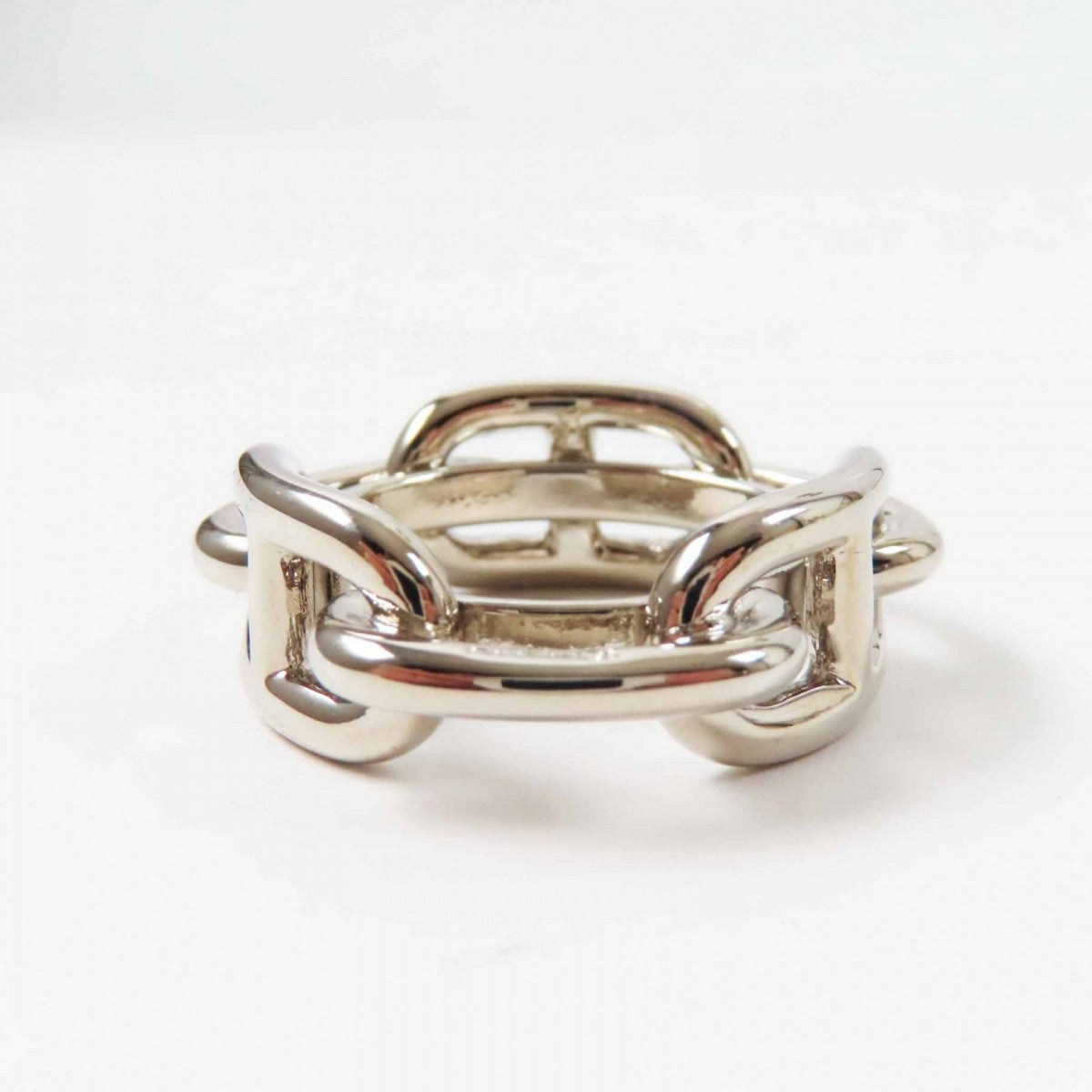 Hermes Scarf Ring Metal Silver Lukade