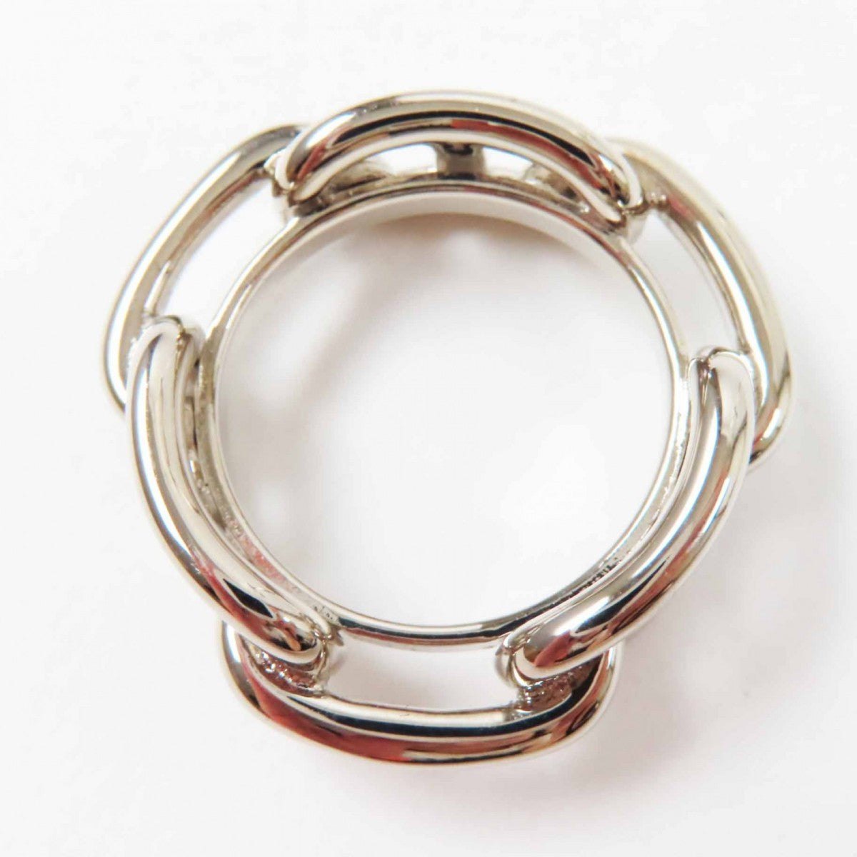 Hermes Scarf Ring Metal Silver Lukade