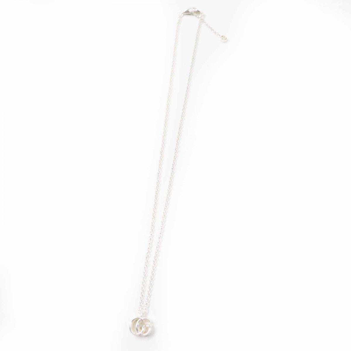 Gucci Necklace 770724 Ag925 Silver Arabesque Double G Necklace