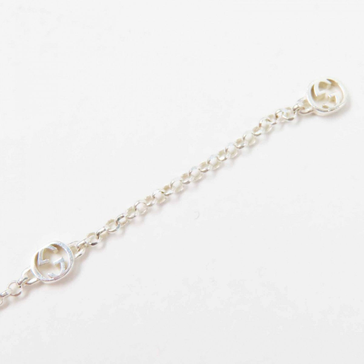Gucci Necklace 770724 Ag925 Silver Arabesque Double G Necklace