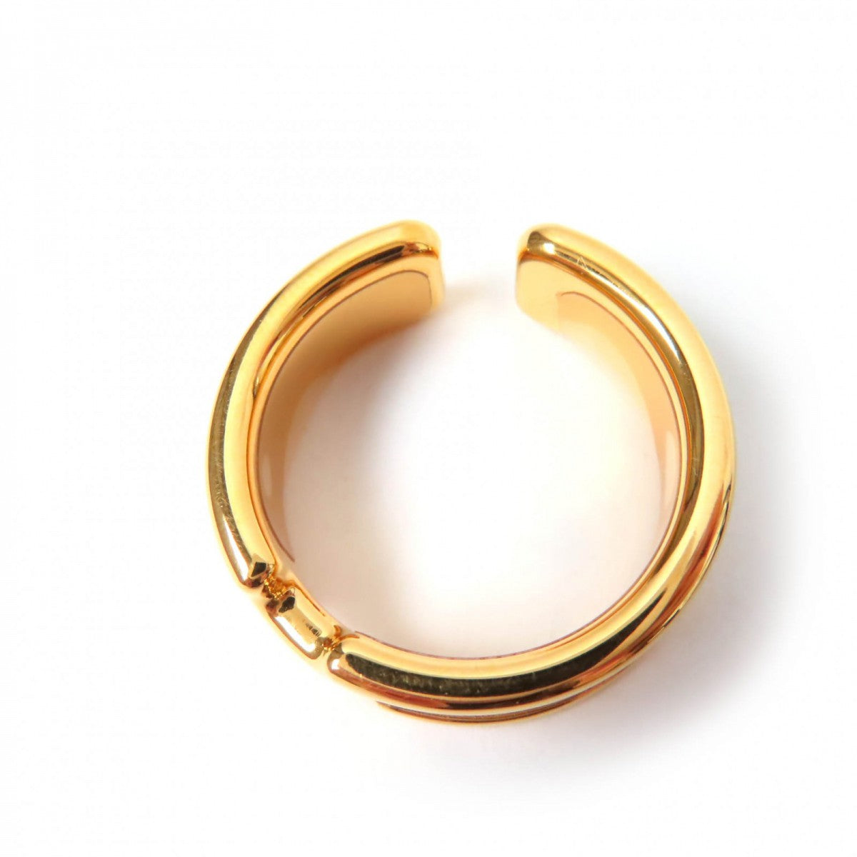 Hermes Earring Gold Plated Gold Olympe Ear Cuff Gm