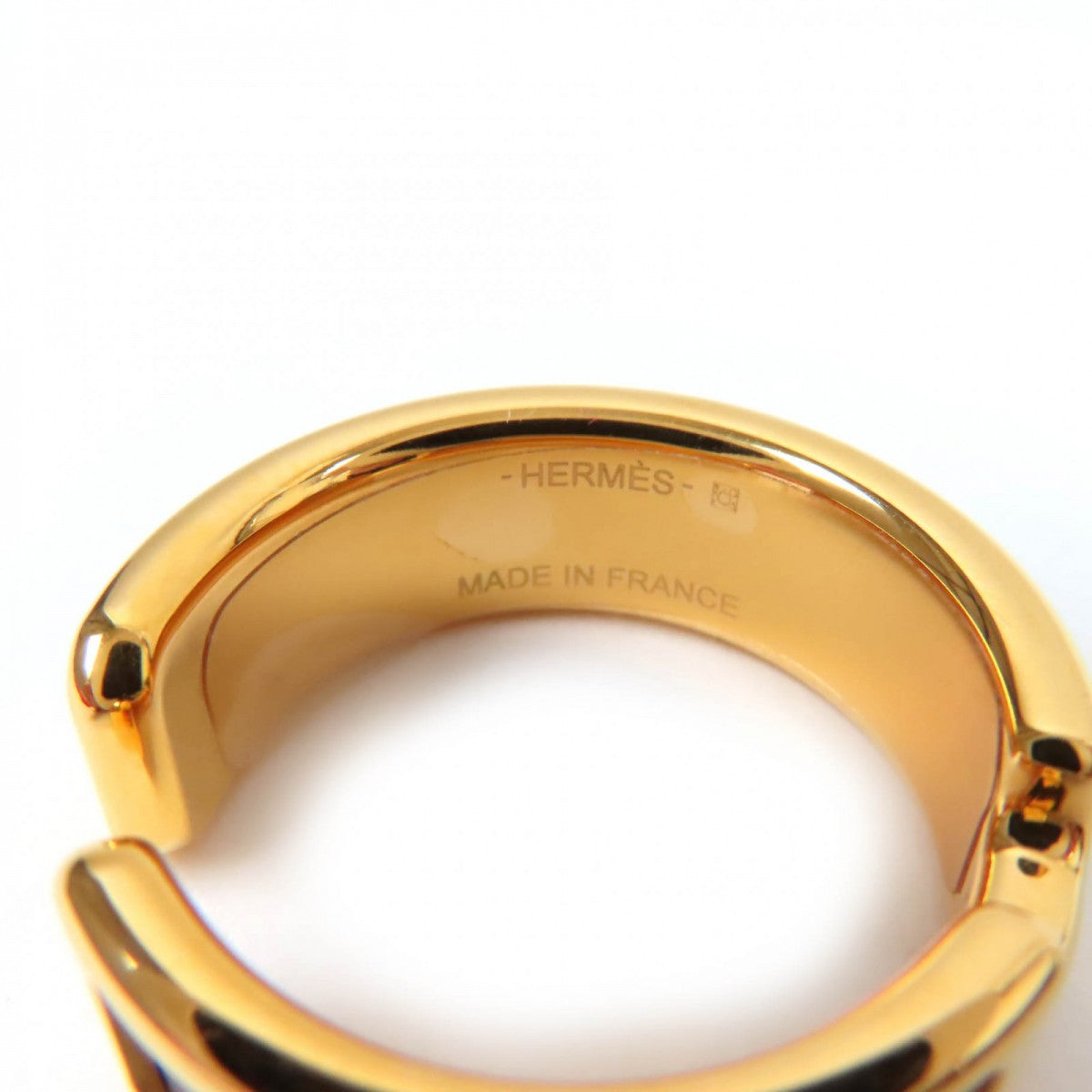 Hermes Earring Gold Plated Gold Olympe Ear Cuff Gm