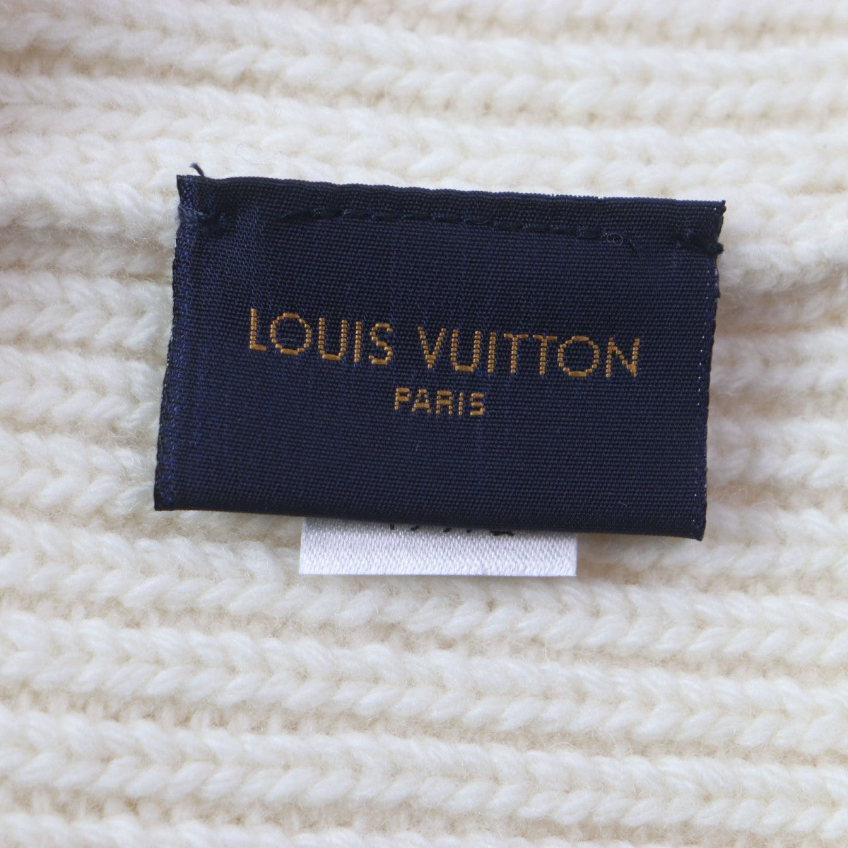 Louis Vuitton Knit Cap M76707 Wool Ivory Bonnet Lv Beanie