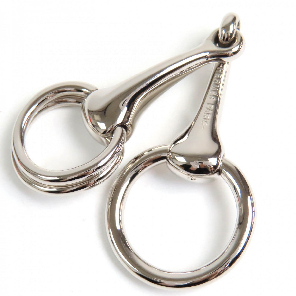 Hermes Scarf Ring Metal Silver
