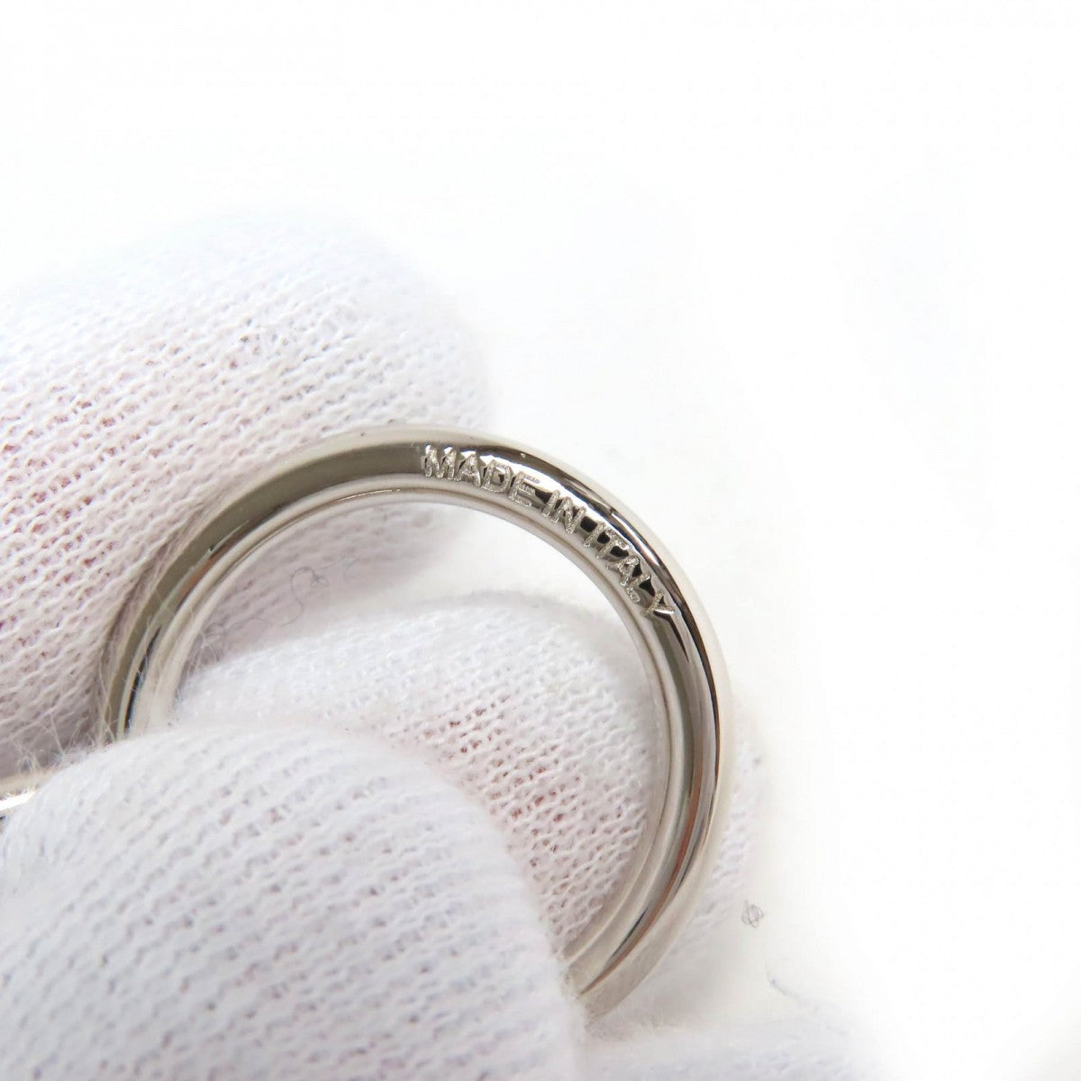 Hermes Scarf Ring Metal Silver