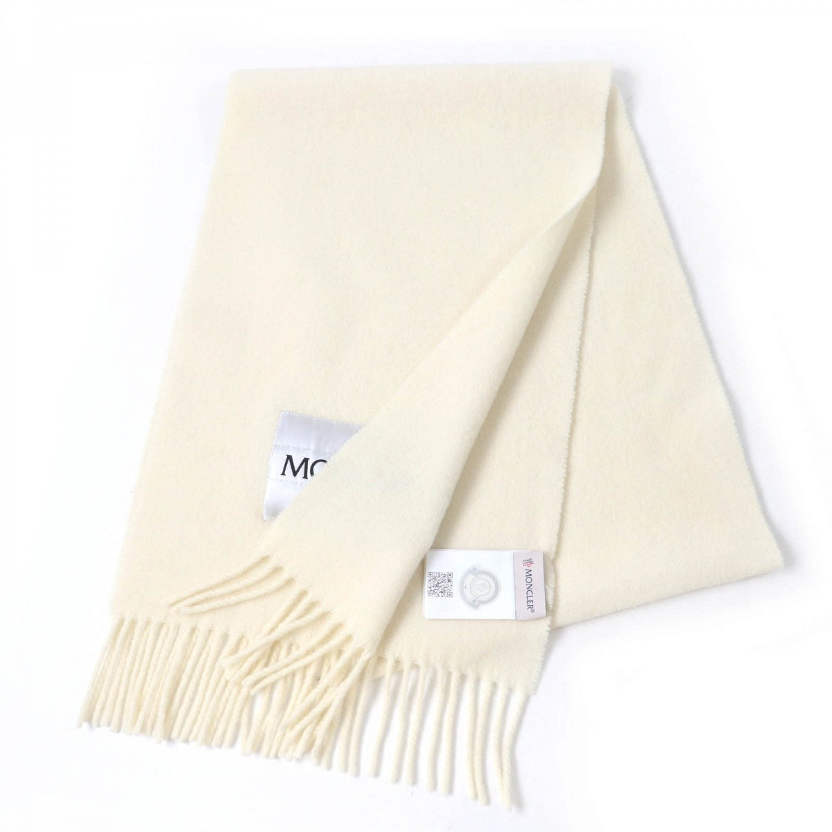 Moncler Scarf Wool Ivory Sciarpa