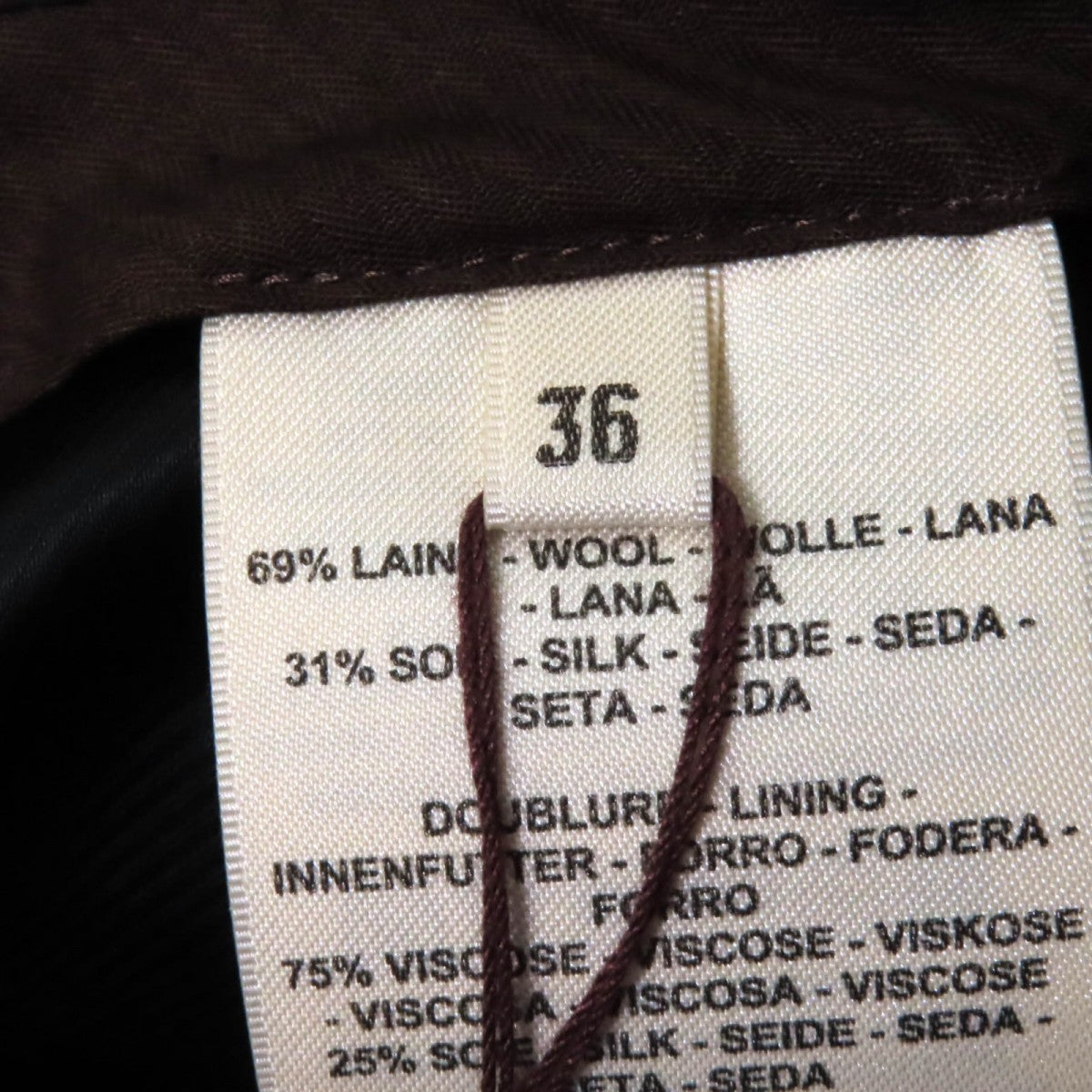 Hermes Pants 3H0418Dw Wool Khaki 36