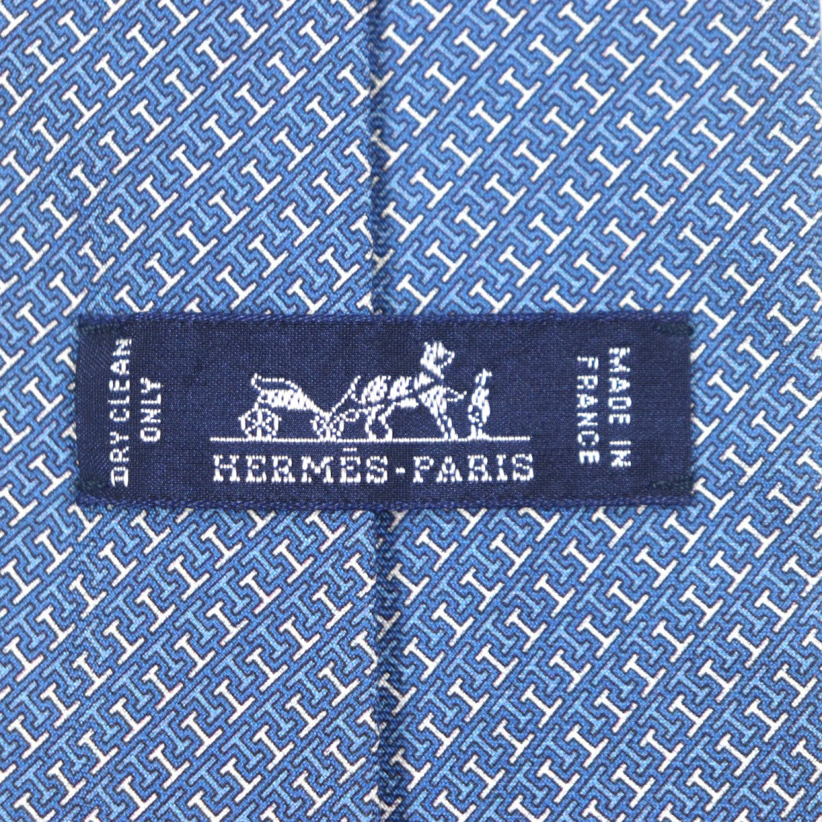 Hermes Tie 645815Ia Silk Blue