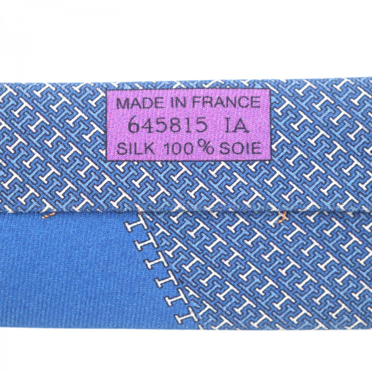 Hermes Tie 645815Ia Silk Blue
