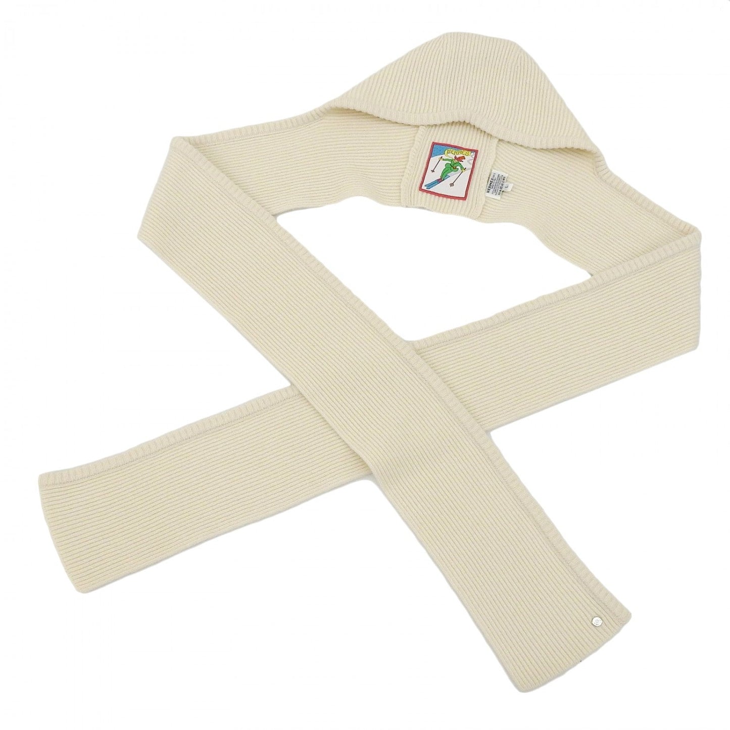 Hermes Stall Cashmere Ivory L