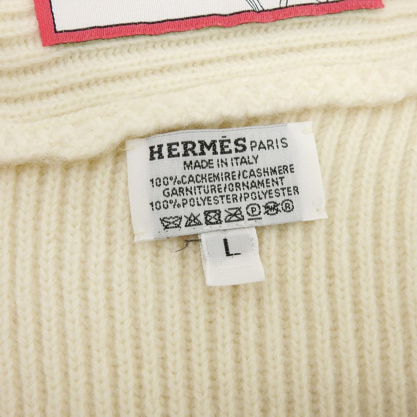 Hermes Stall Cashmere Ivory L