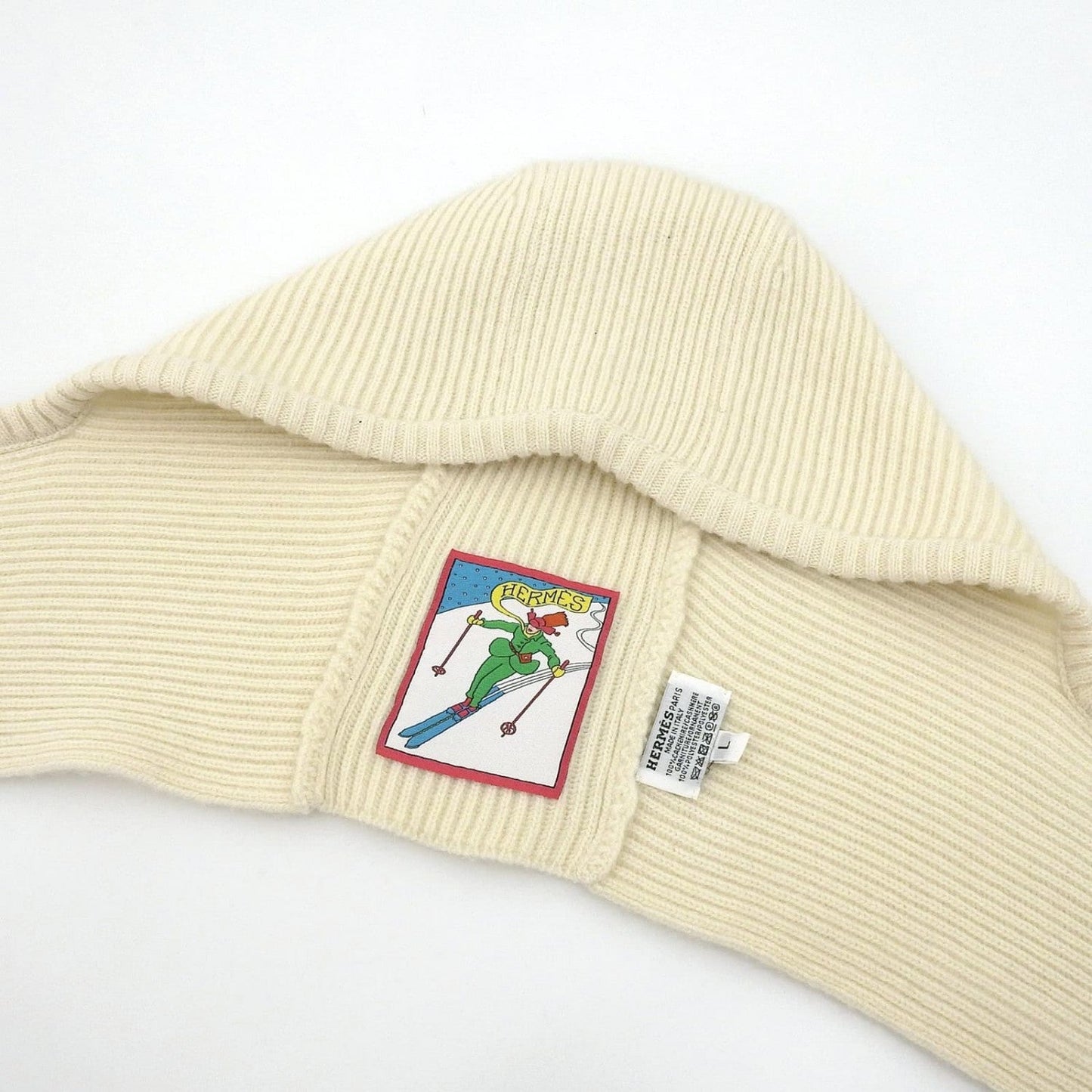 Hermes Stall Cashmere Ivory L