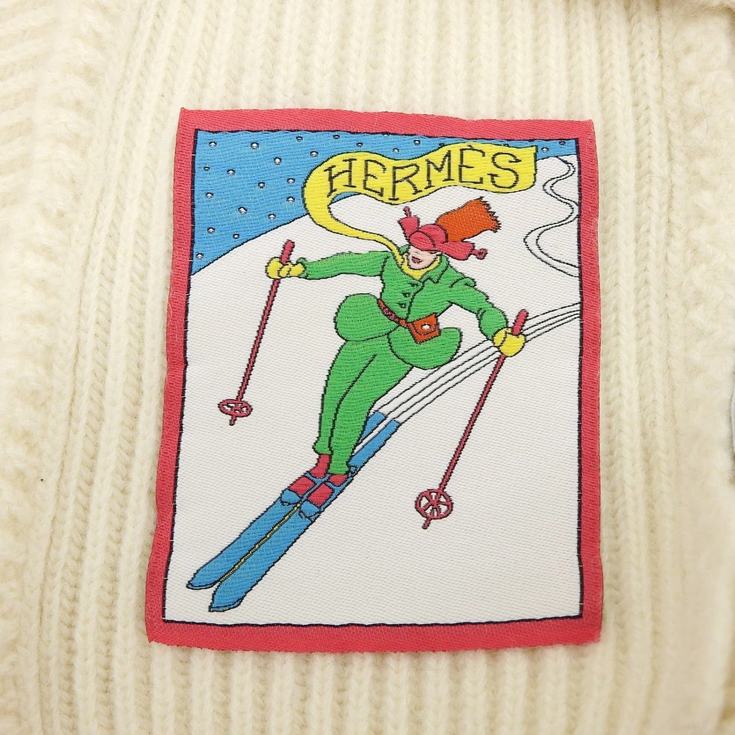 Hermes Stall Cashmere Ivory L