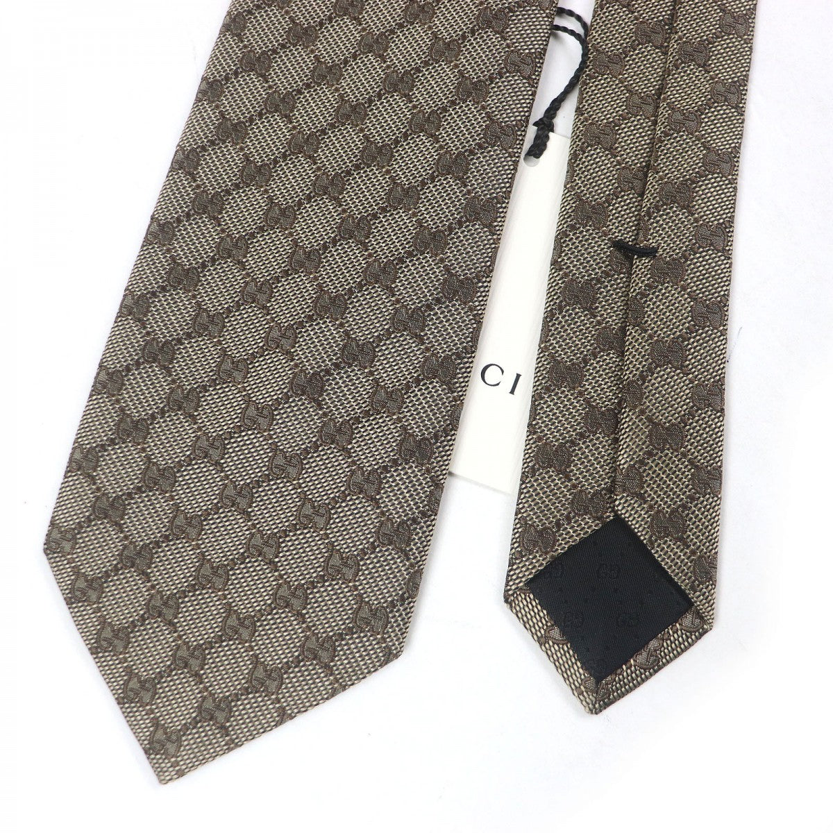 Gucci Tie 221582 Silk Beige