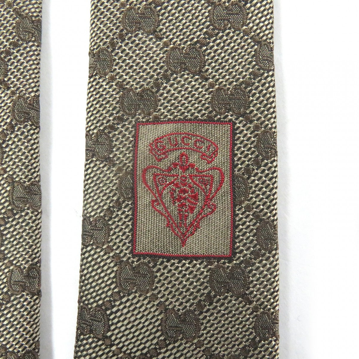 Gucci Tie 221582 Silk Beige