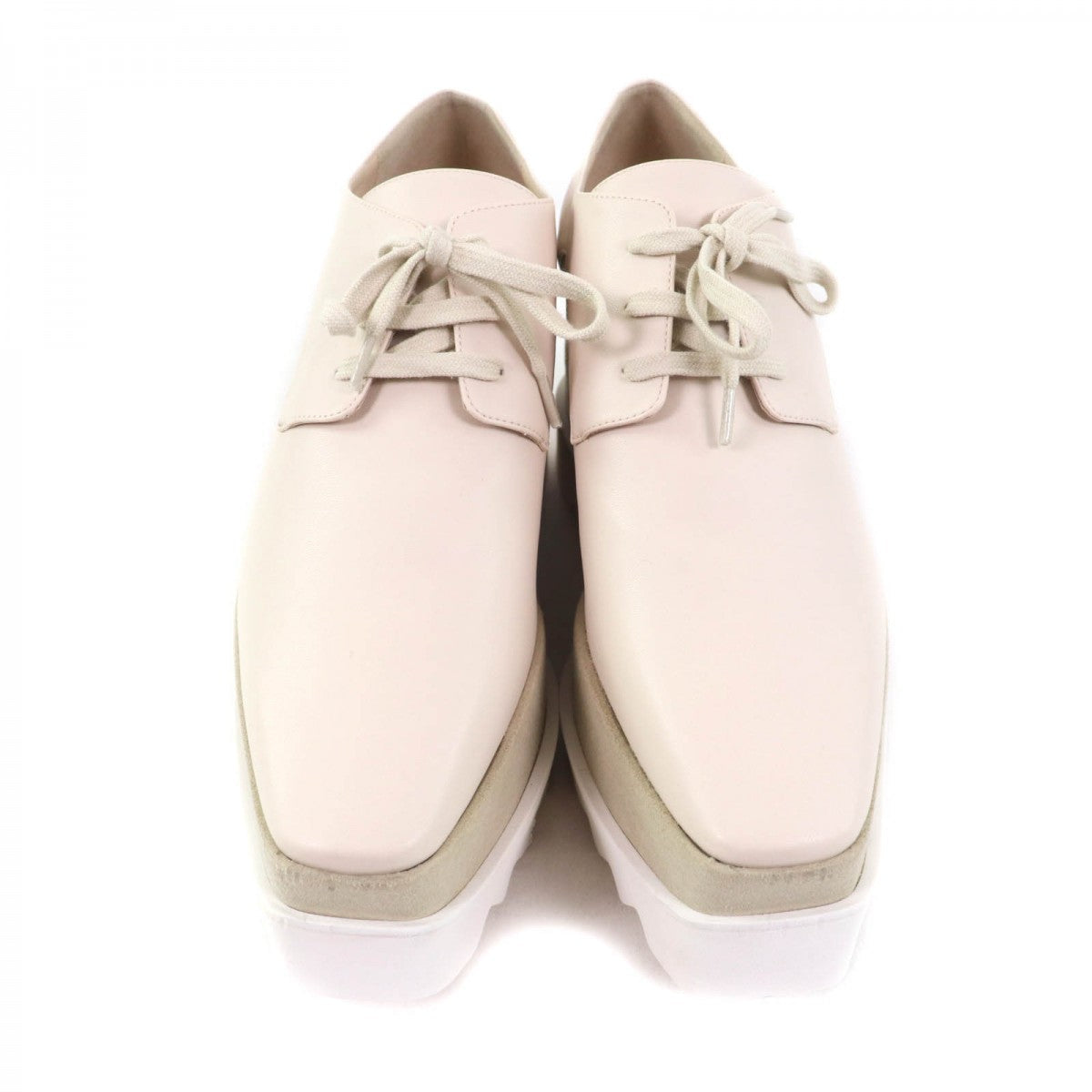 Stella Mccartney Dress Shoes 800004W0Yg0 Eco Leather Ivory Ellis Platform Shoes Women 38 1/2
