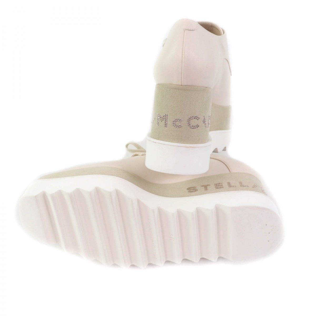 Stella Mccartney Dress Shoes 800004W0Yg0 Eco Leather Ivory Ellis Platform Shoes Women 38 1/2