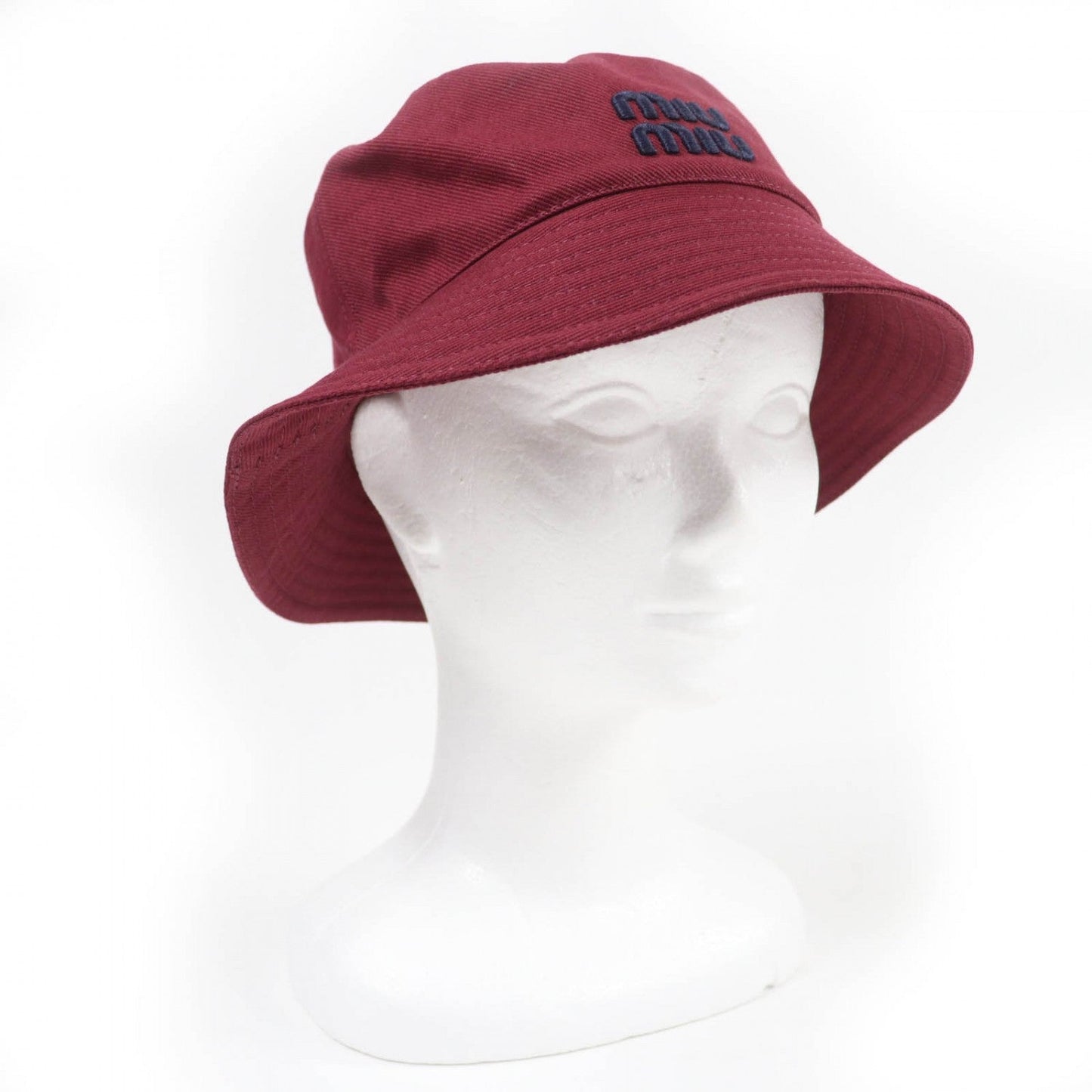 Miumiu Hat 5Hc196 Cotton Bordeaux M