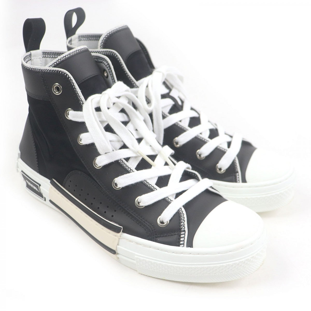 Dior Homme High Cut Sneakers Pvc, Canvas Black B23 Mens 41 1/2